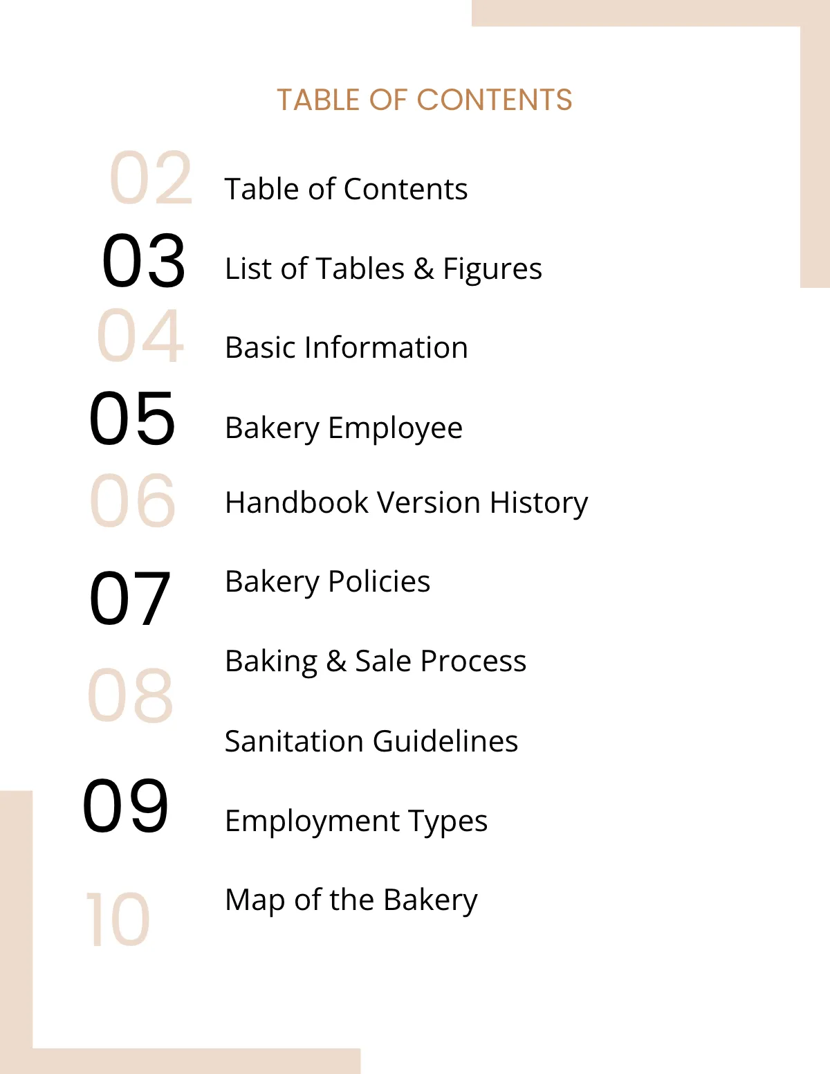Free Bakery Employee Handbook Template to Edit Online