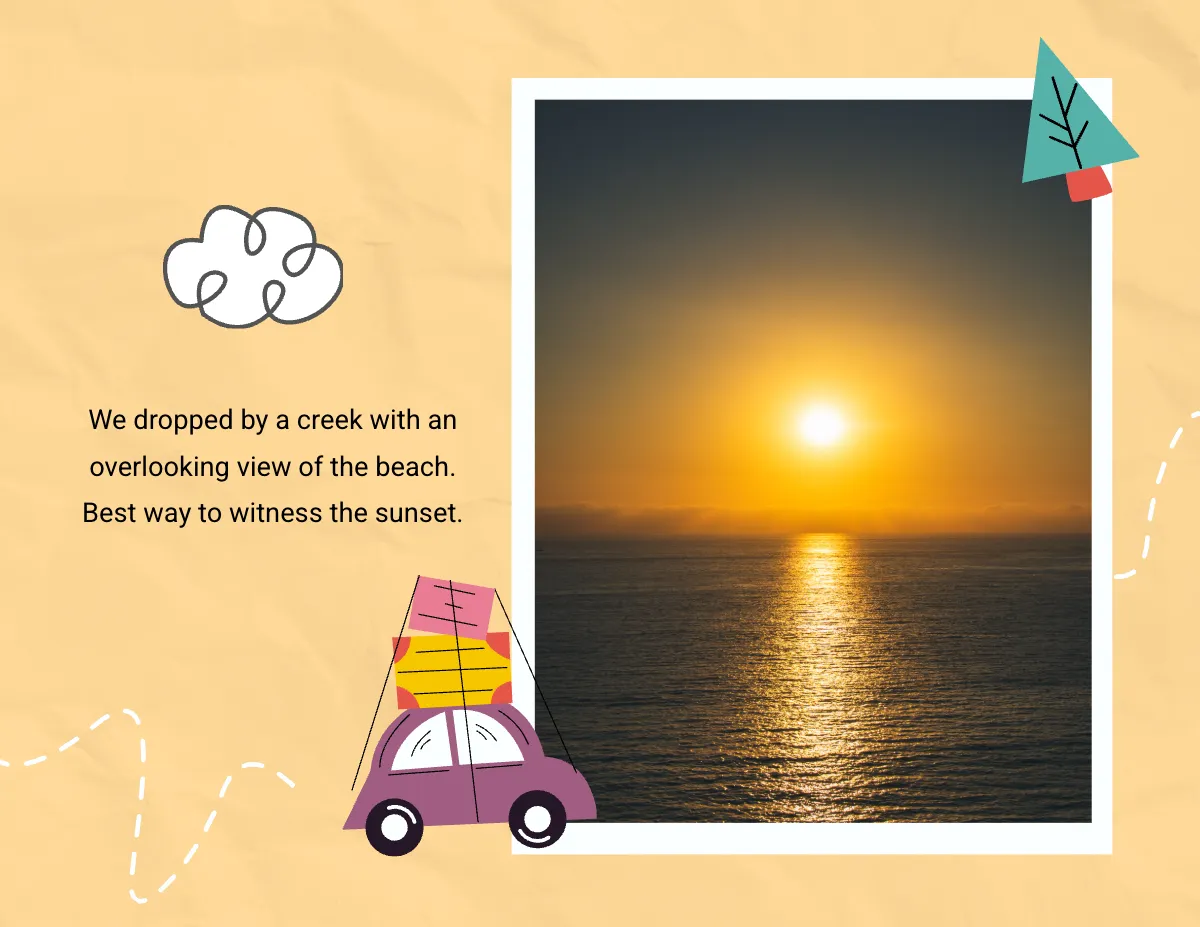 Free Roadtrip Scrapbook Template to Edit Online