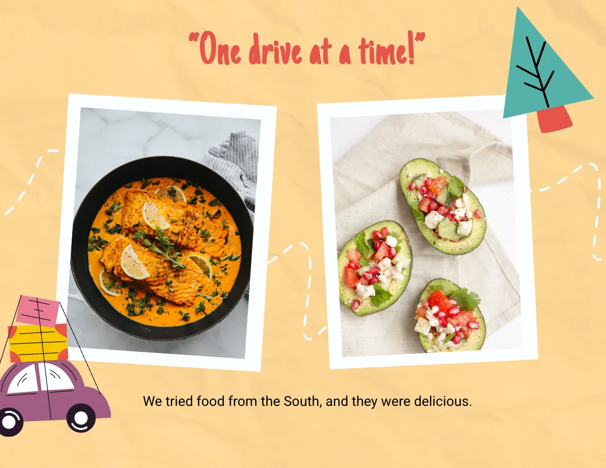 Free Roadtrip Scrapbook Template to Edit Online