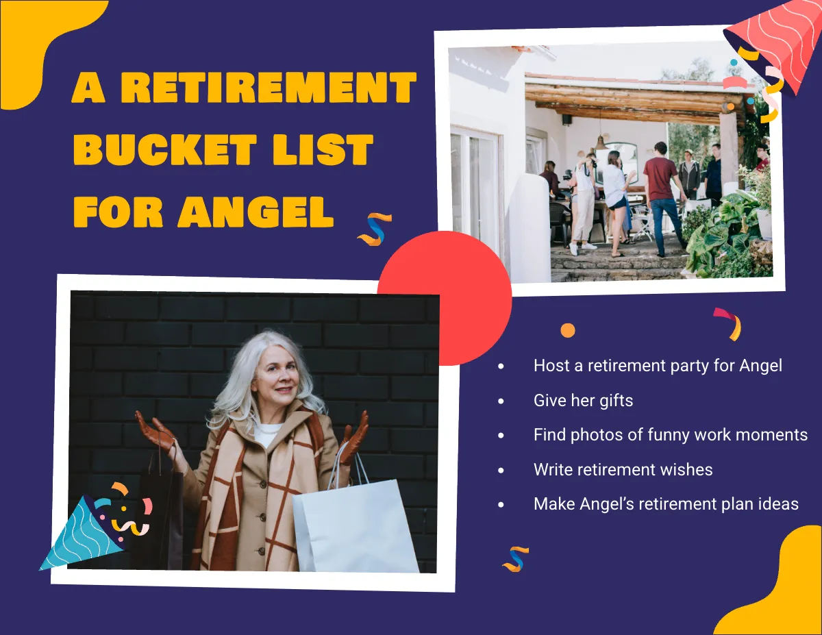 Free Retirement Scrapbook Template to Edit Online