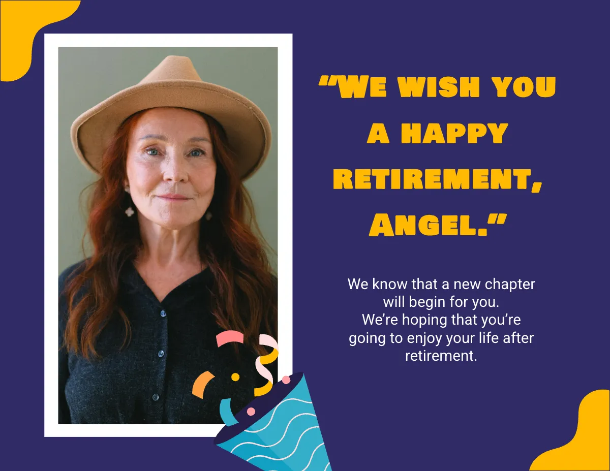 Free Retirement Scrapbook Template to Edit Online