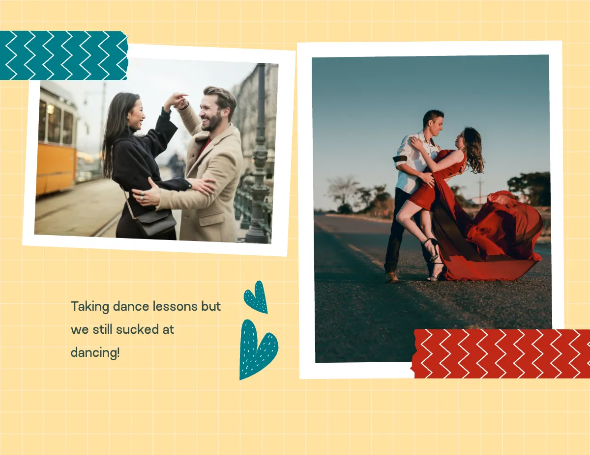 Free Engagement Scrapbook Template to Edit Online