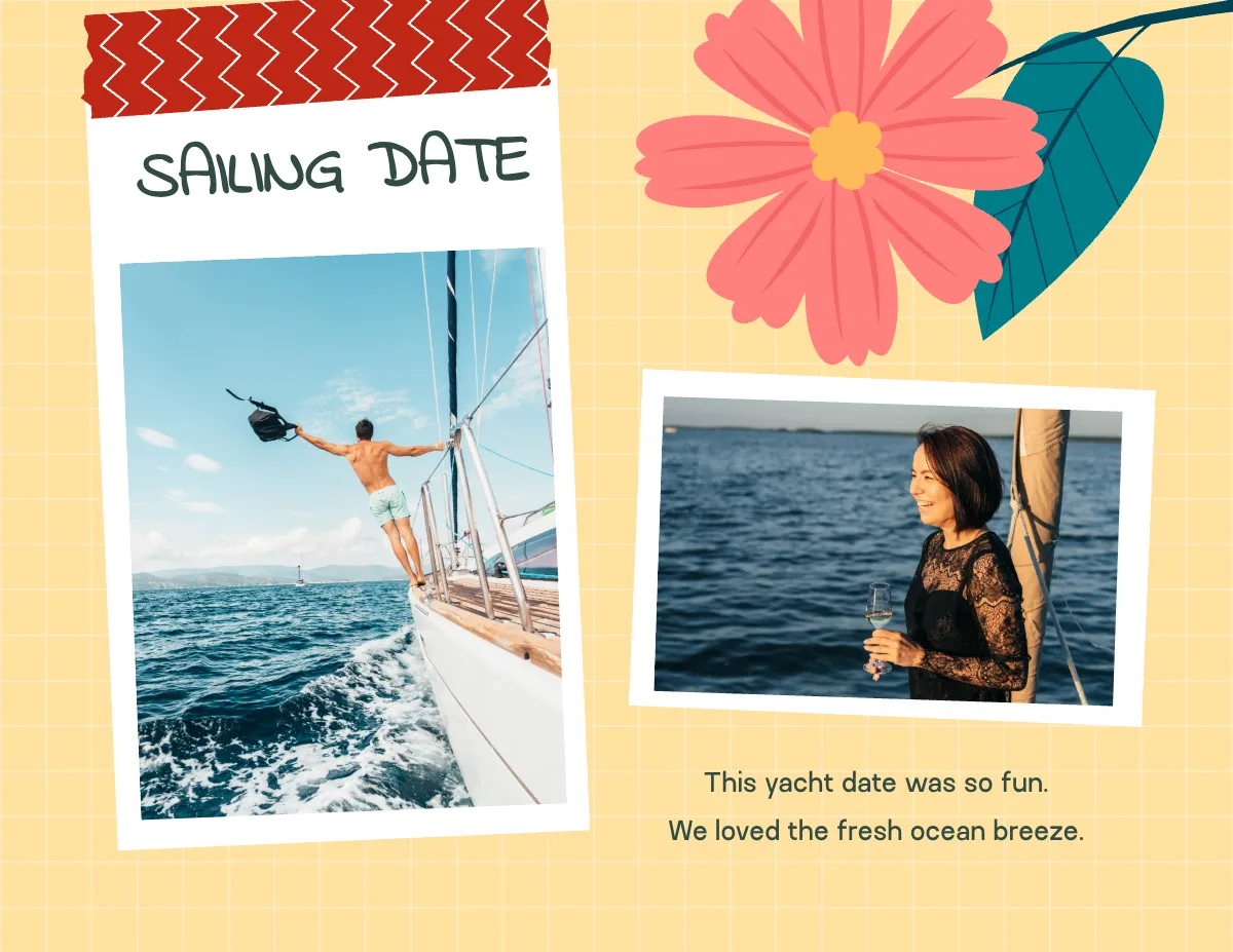 Free Engagement Scrapbook Template to Edit Online