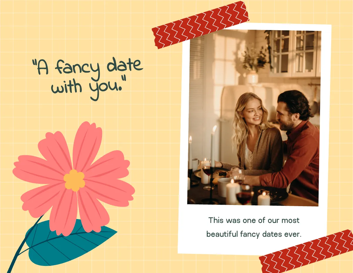 Free Engagement Scrapbook Template to Edit Online