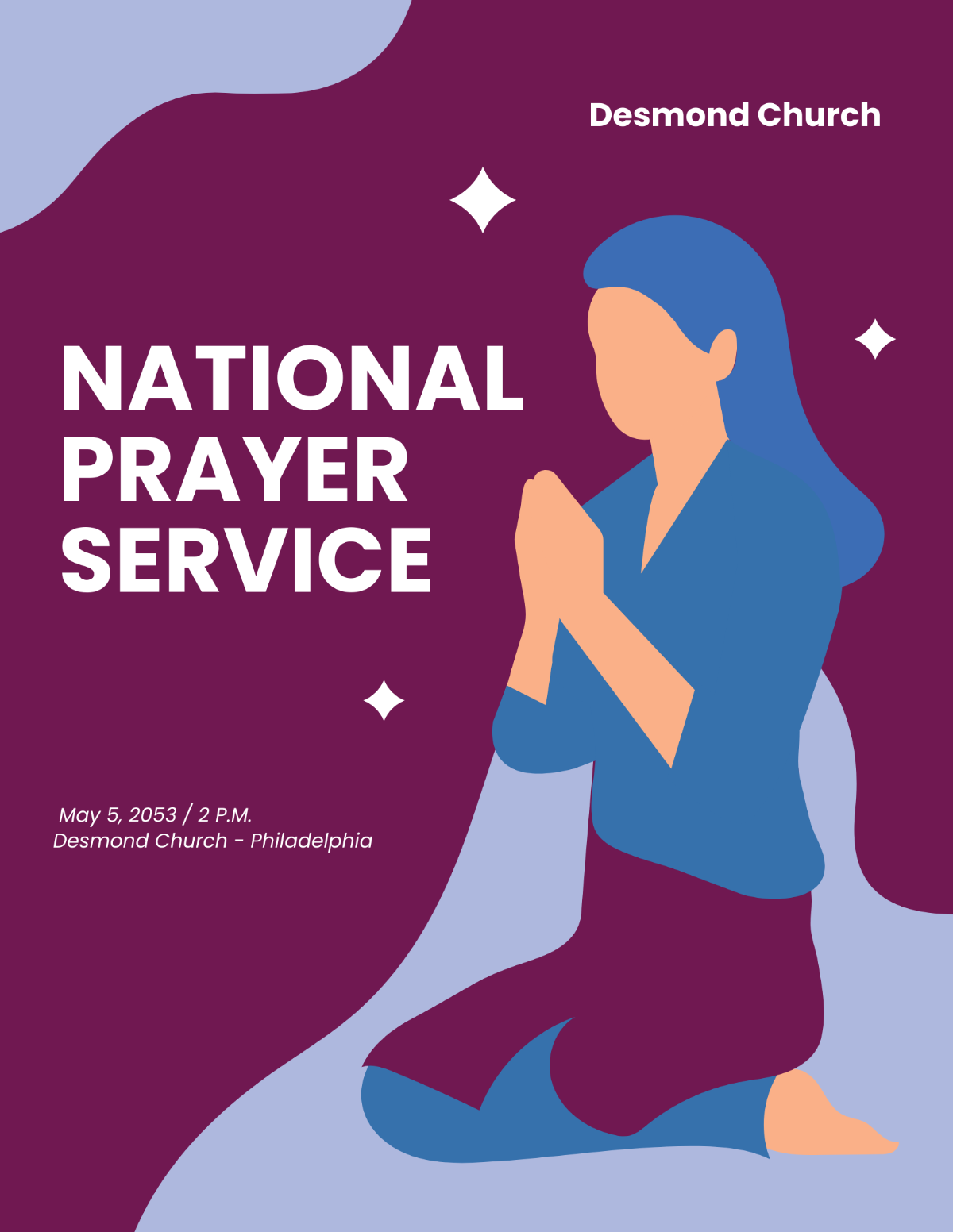 National Prayer Service Flyer Template - Edit Online & Download