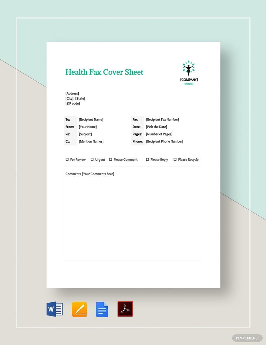Free Masshealth Fax Cover Sheet Template