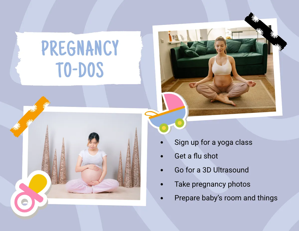 Free Pregnancy Scrapbook Template to Edit Online