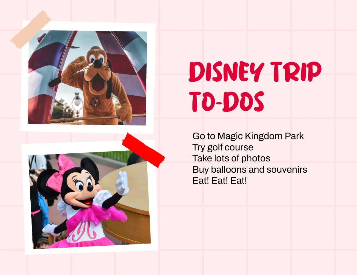 Free Disney Scrapbook Template to Edit Online