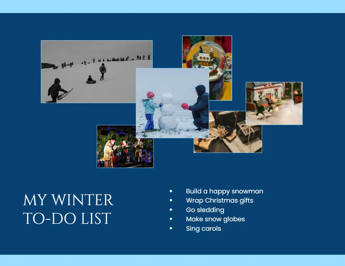 Free Winter Scrapbook Template to Edit Online