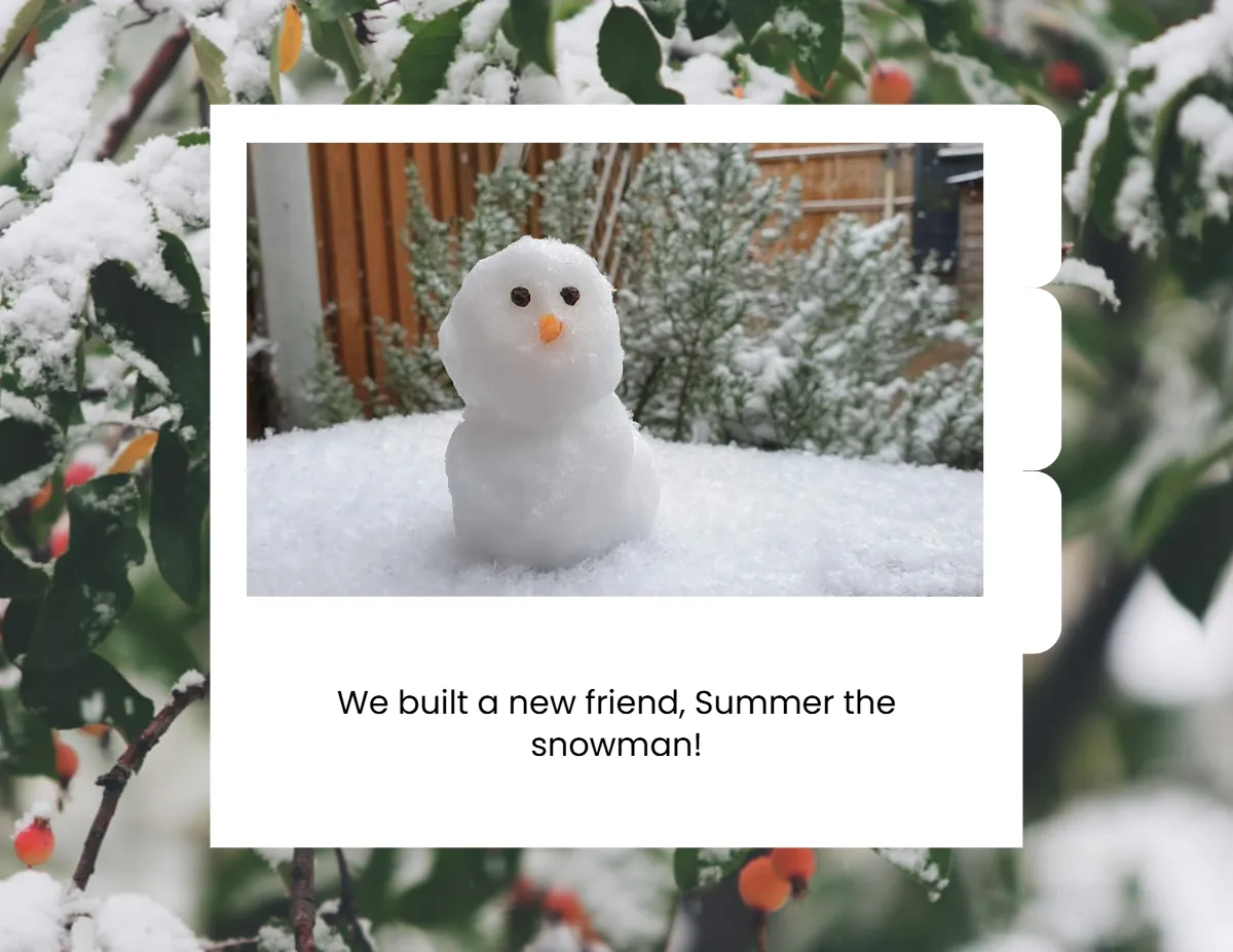 Free Winter Scrapbook Template to Edit Online