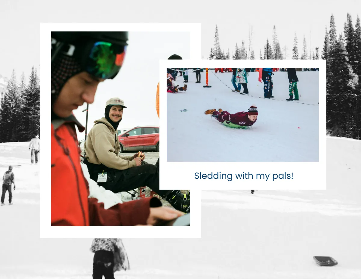 Free Winter Scrapbook Template to Edit Online