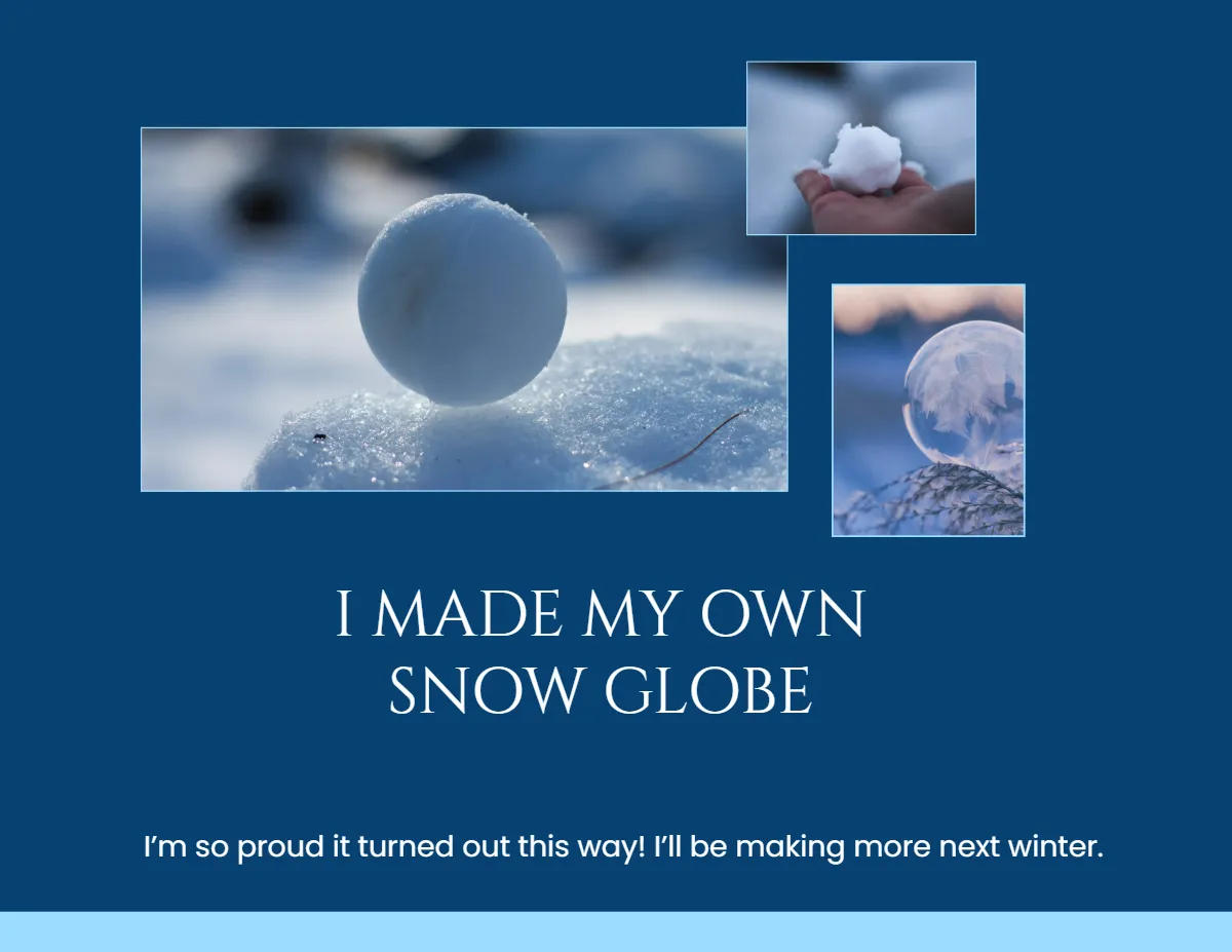 Free Winter Scrapbook Template to Edit Online