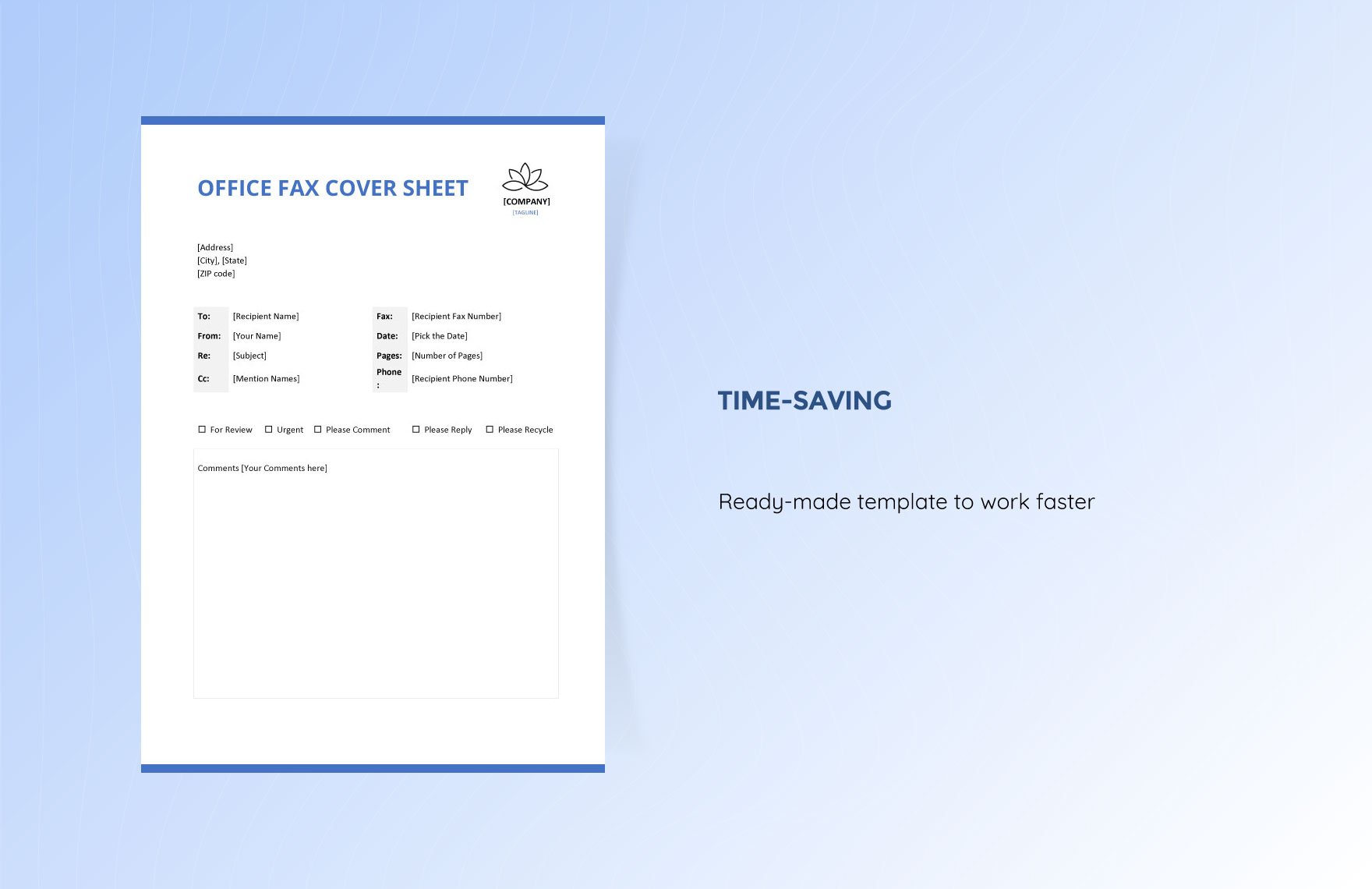 Office Fax Cover Sheet Template