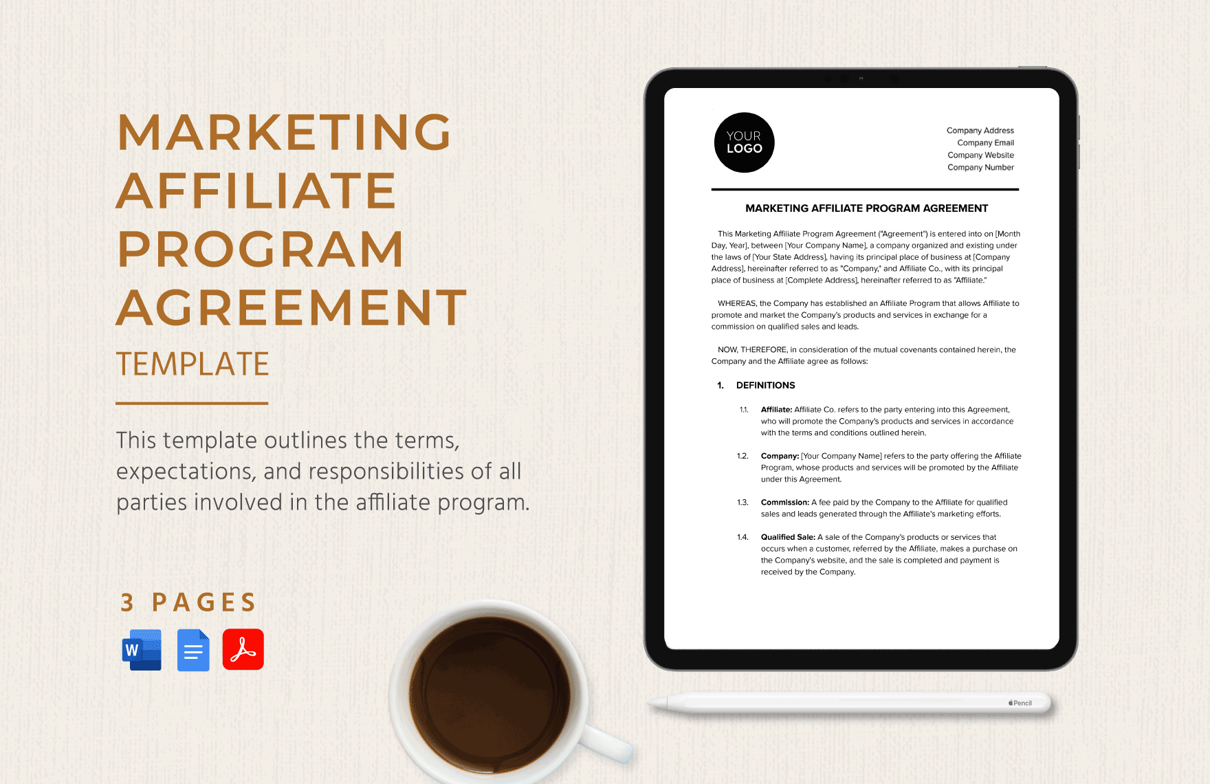 Marketing Affiliate Program Agreement Template