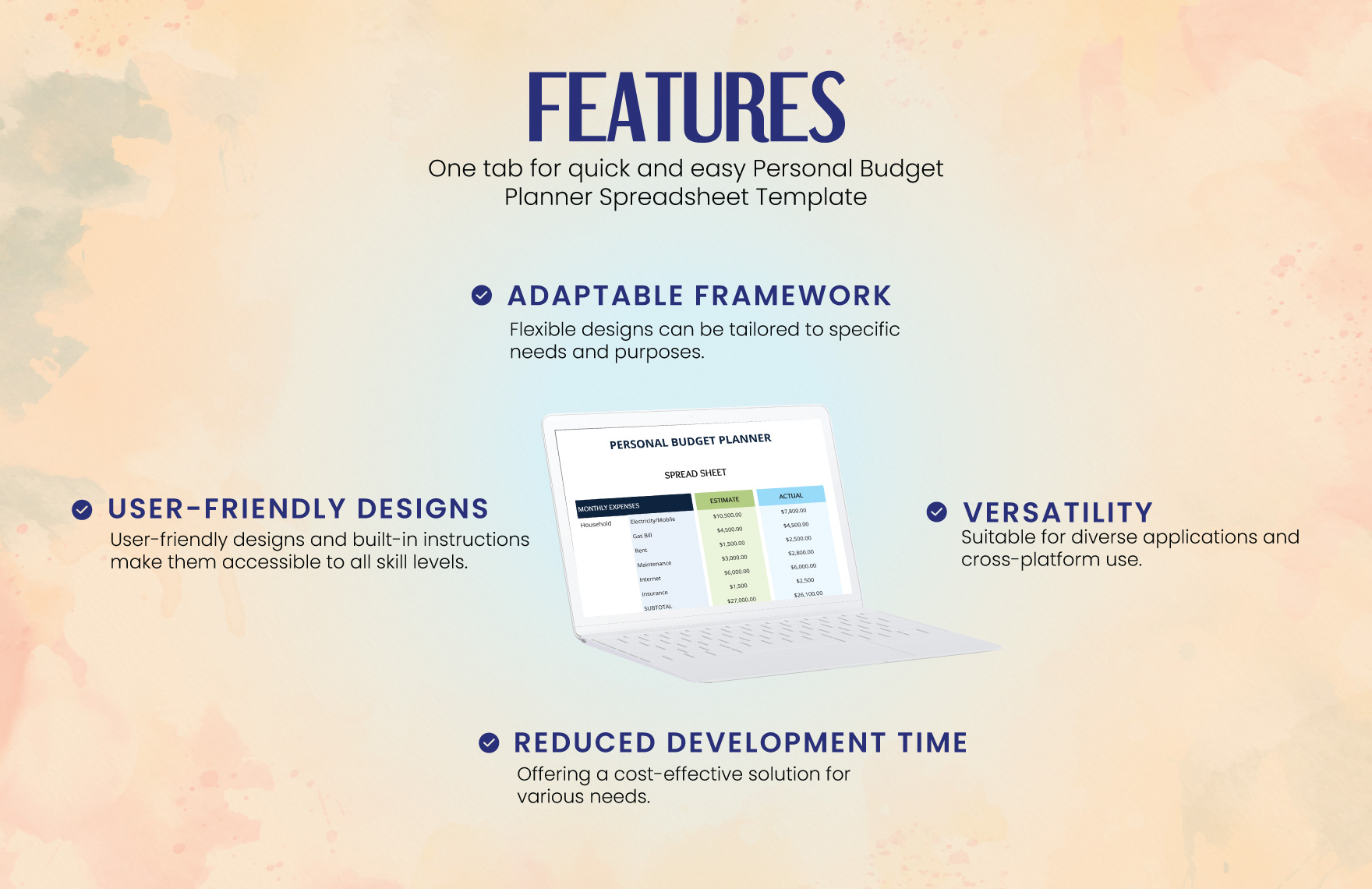 Personal Budget Planner Spreadsheet Template