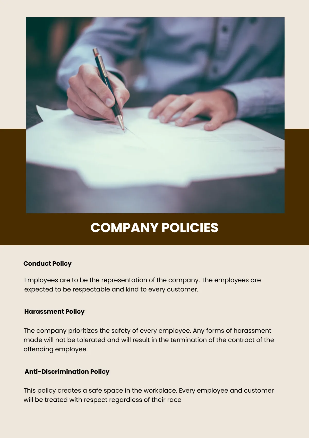 Free Retail Employee Handbook Template to Edit Online