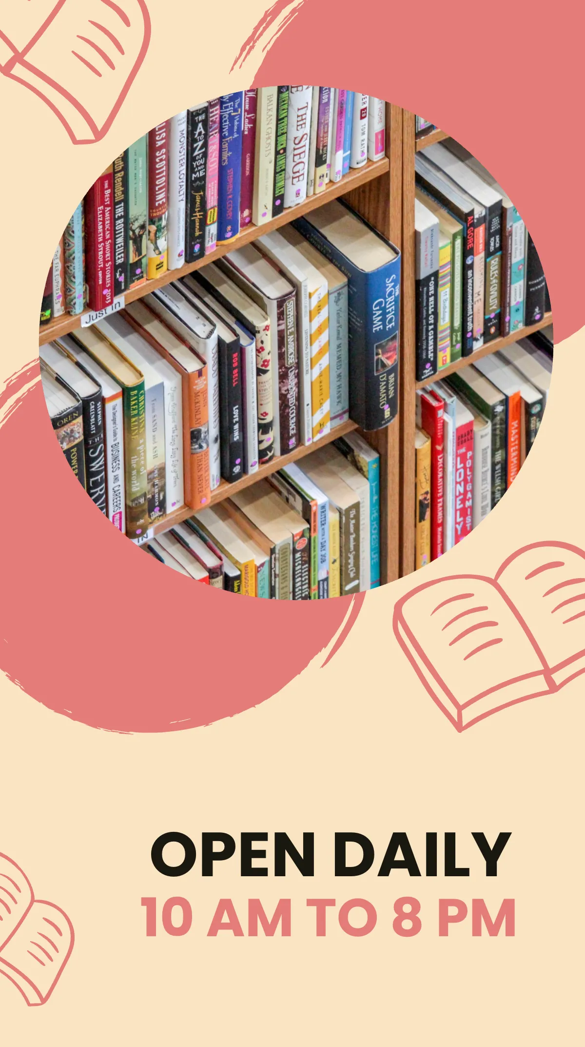 Free Book Store Instagram Story Template to Edit Online