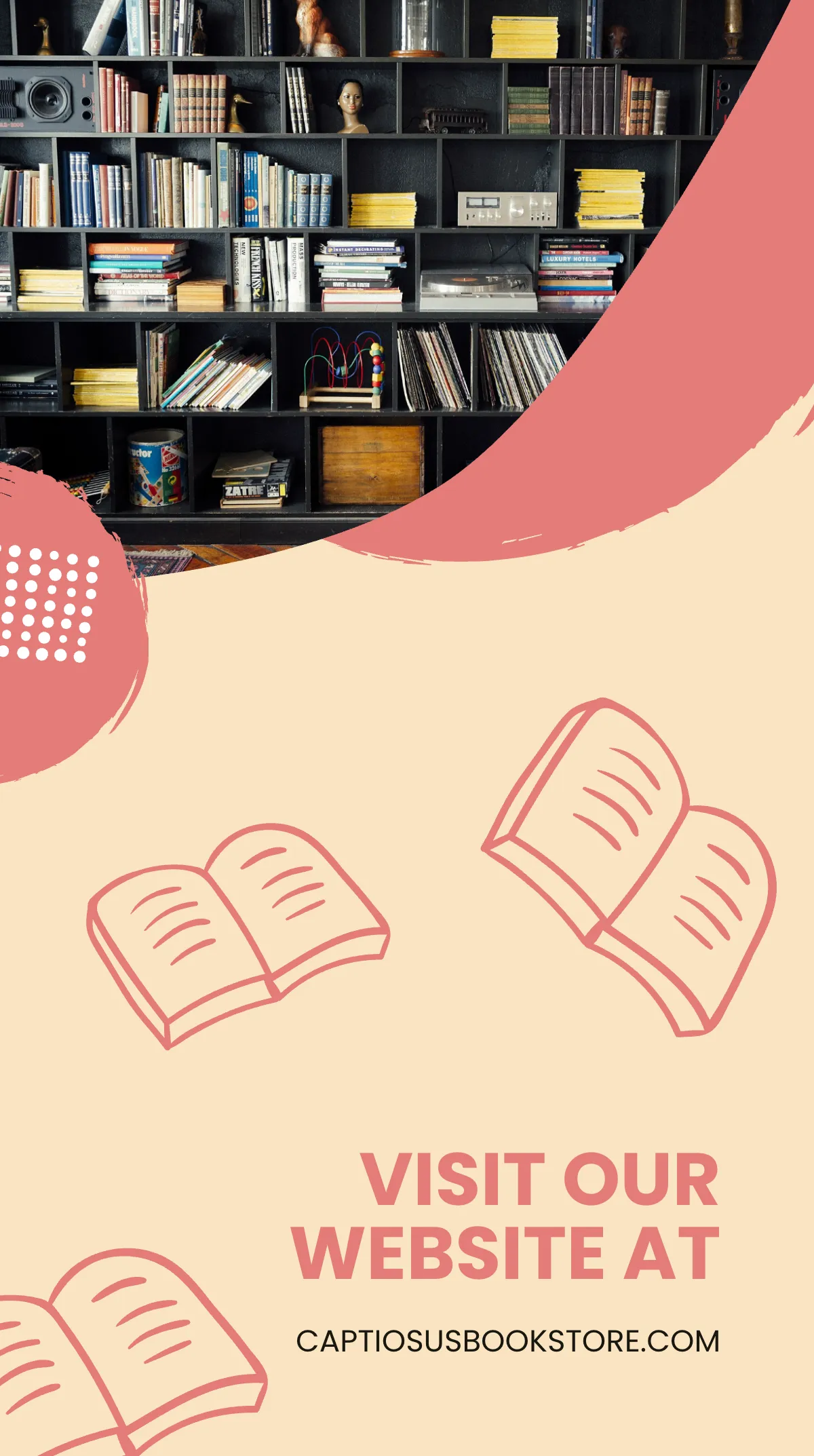 Free Book Store Instagram Story Template to Edit Online