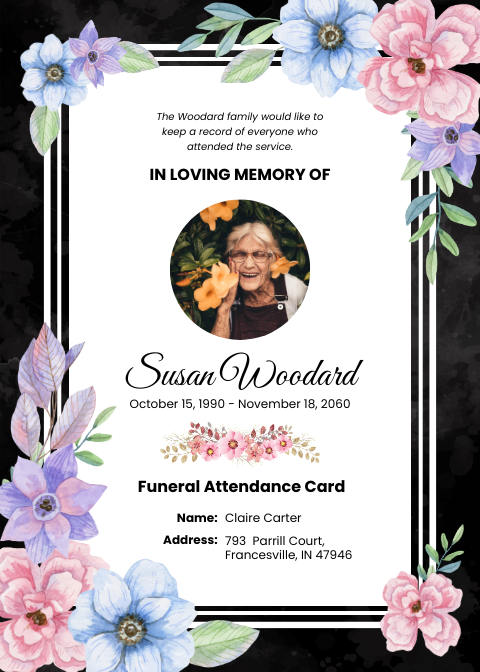 FREE Funeral Templates & Examples - Edit Online & Download | Template.net