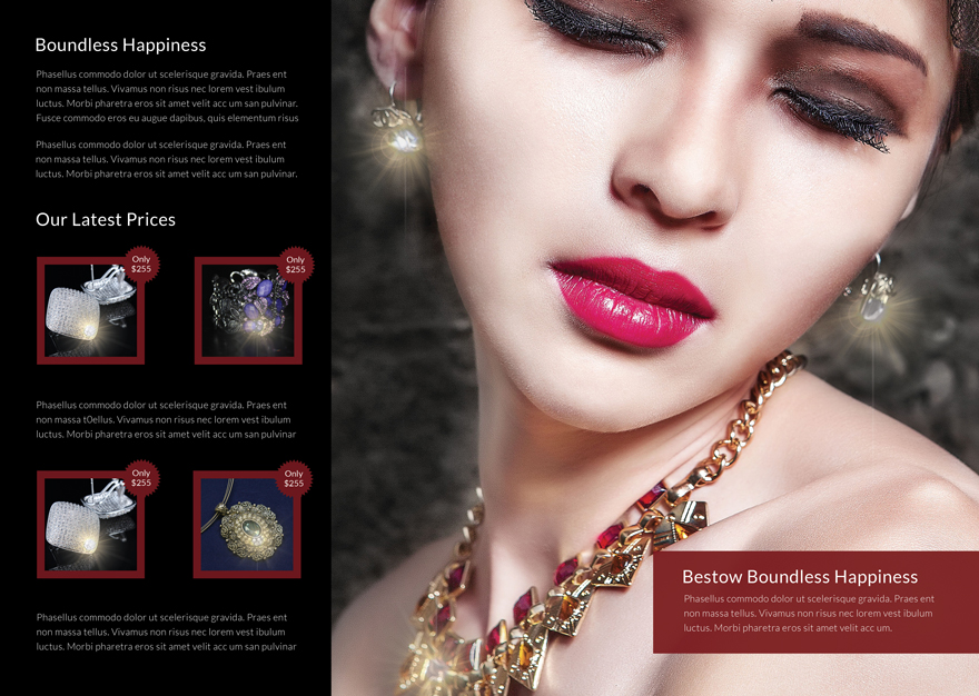 Designed Jewelry Tri-Fold Brochure Template