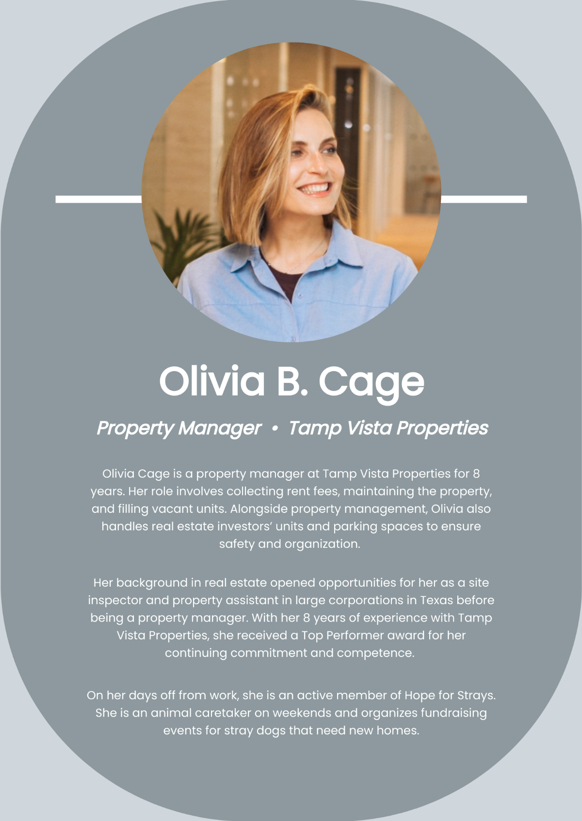 Professional Bio For Property Manager