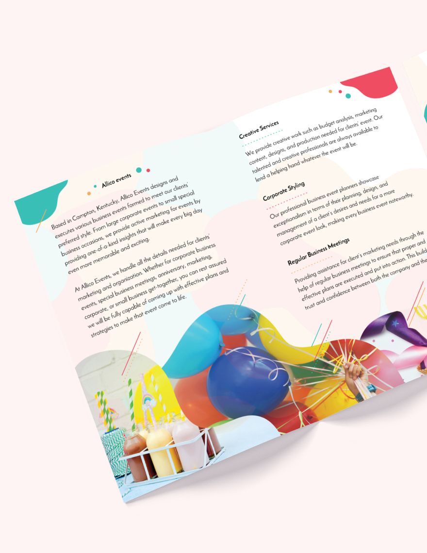 Business Event Bi-Fold Brochure Template
