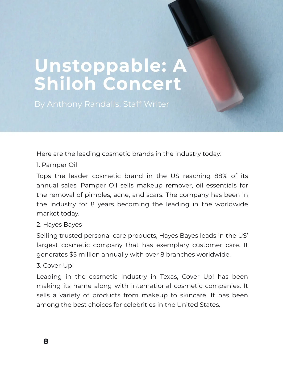 Free Basic Product Magazine Template to Edit Online