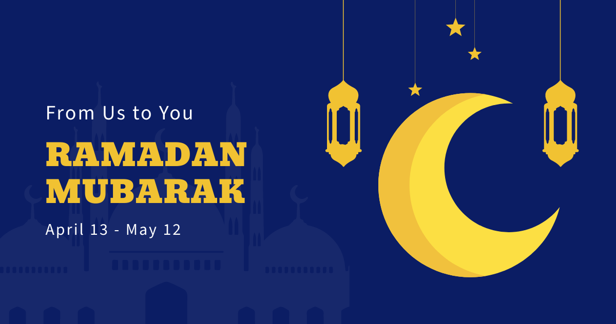 Ramadan Mubarak Facebook Post Template