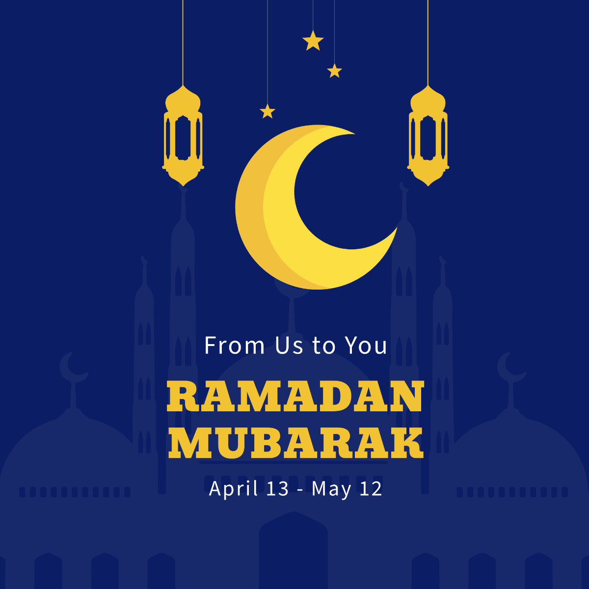 Free Ramadan Mubarak Instagram Post Template