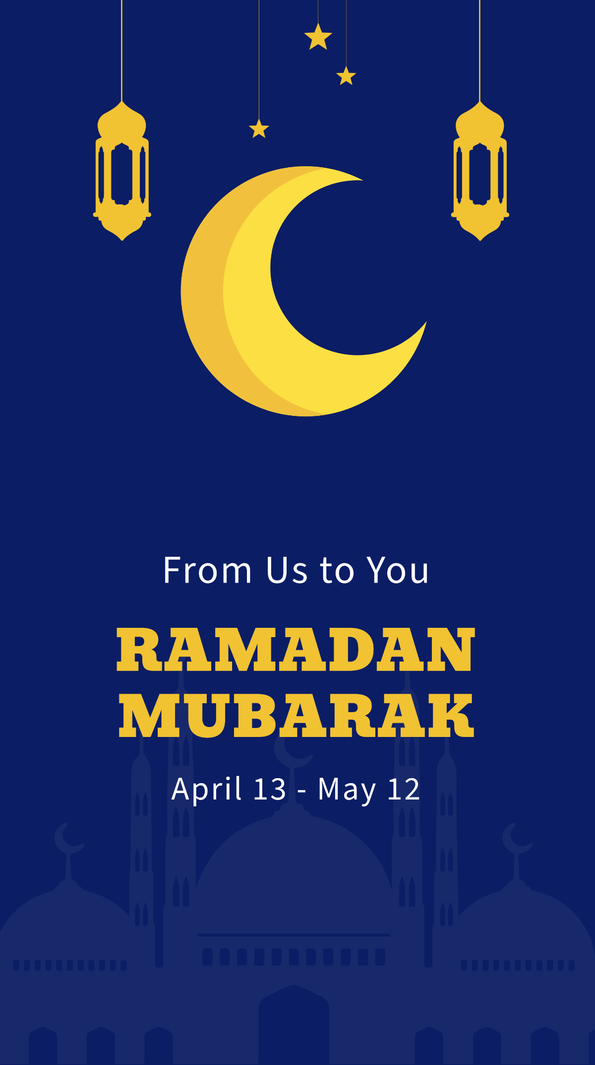 Free Ramadan Mubarak Whatsapp Post Template