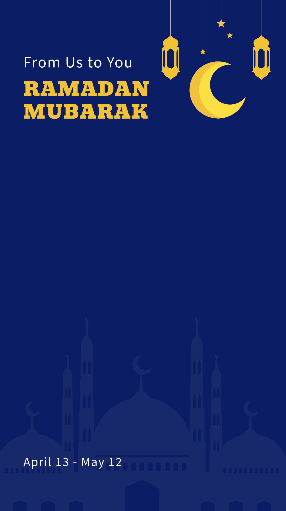 Ramadan Mubarak Snapchat Geofilter Template