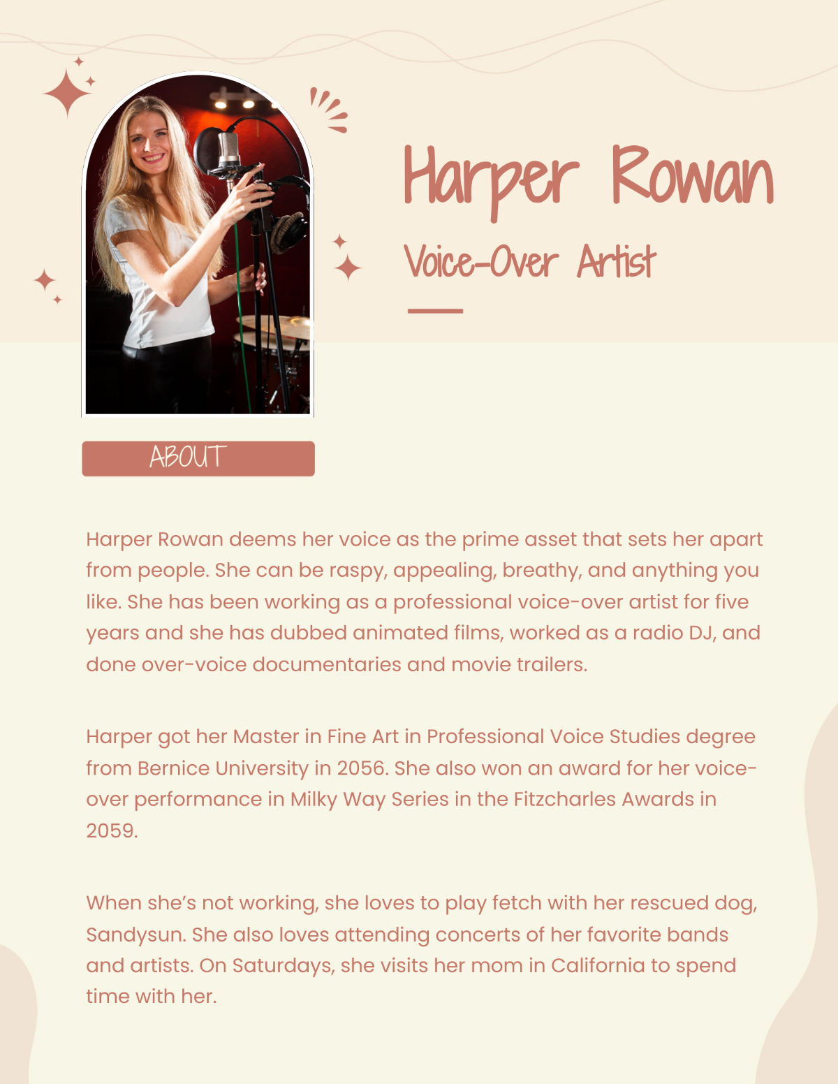 Artist Professional Bio Template - Edit Online & Download