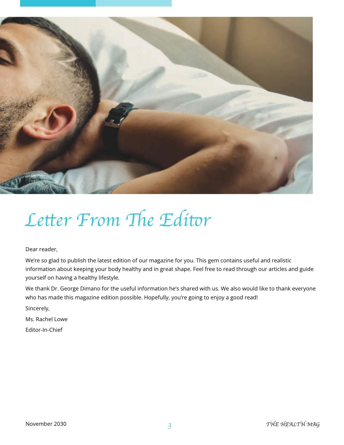 Free Health Magazine Template to Edit Online