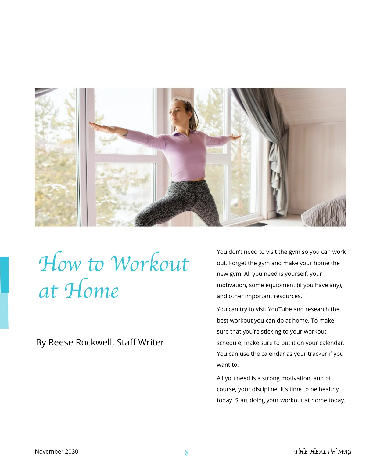 Free Health Magazine Template to Edit Online