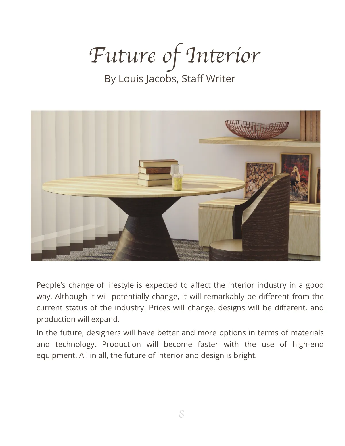 Free Minimalist Design Magazine Template to Edit Online