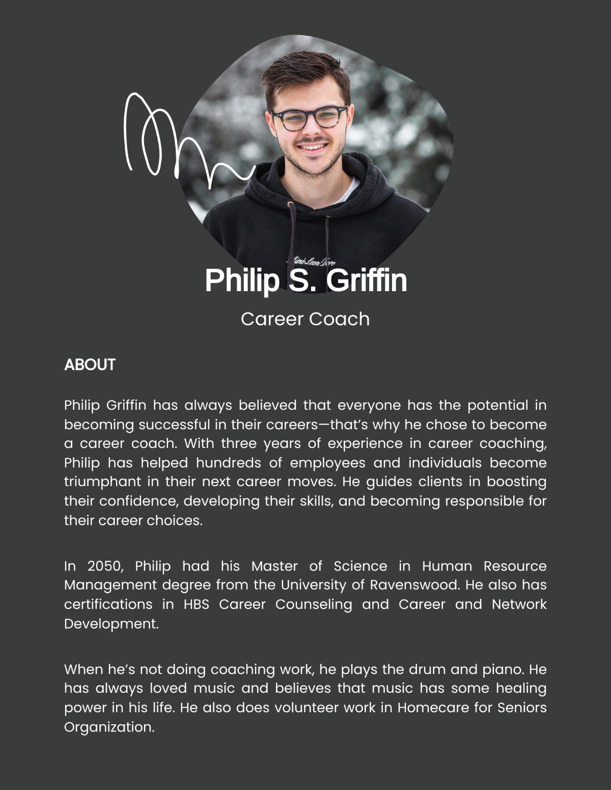 Free Professional Bio For Coach Template