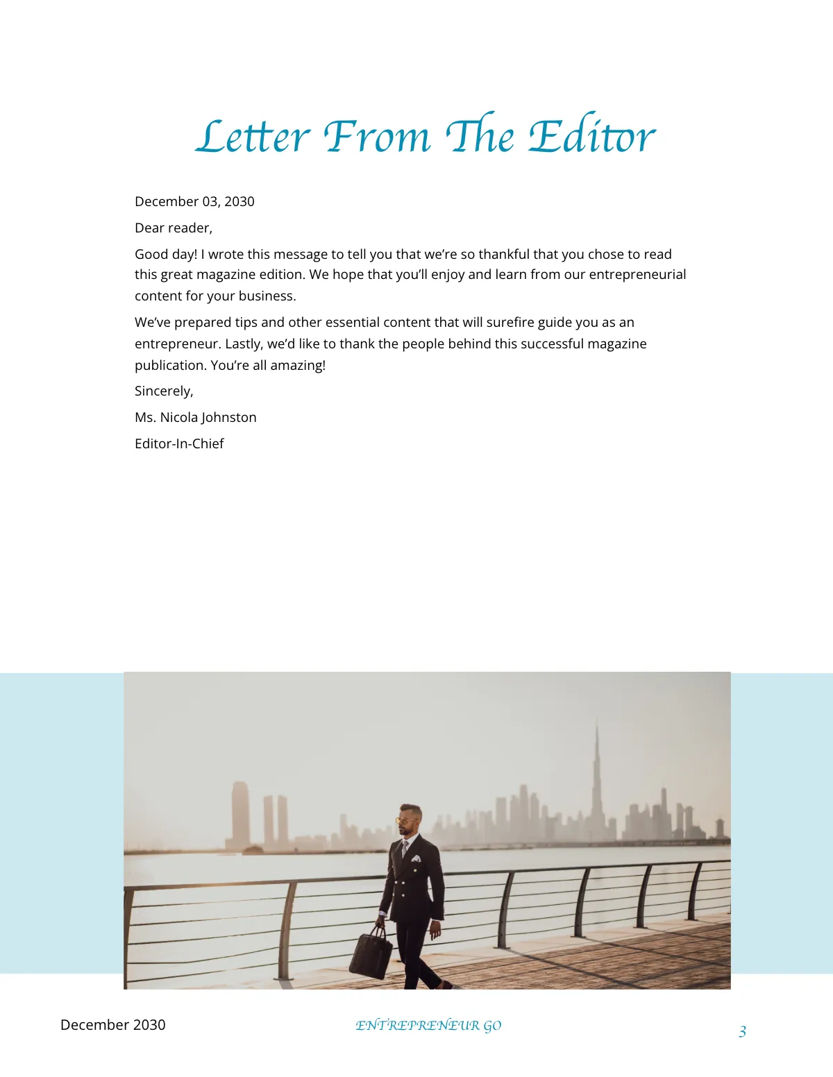 Free Entrepreneur Magazine Small Business Template to Edit Online