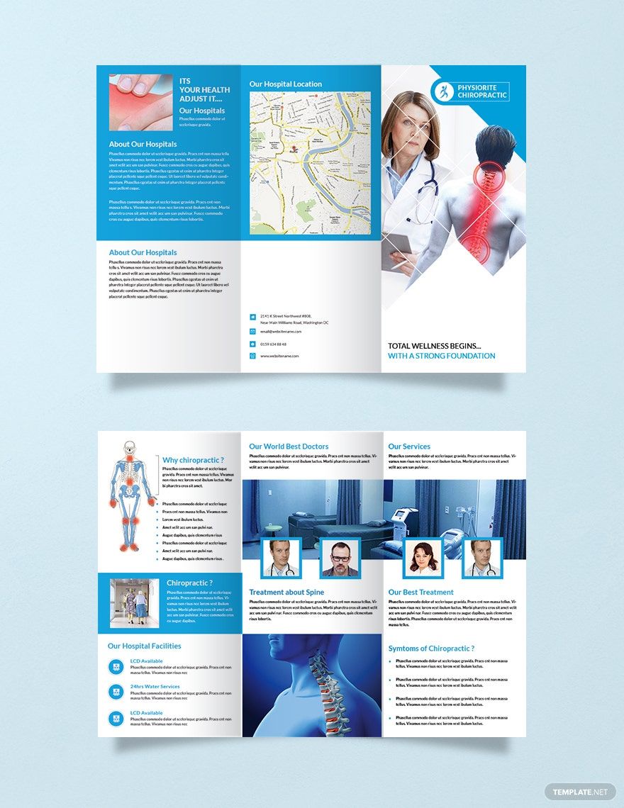 Chiropractic Tri Fold Brochure Template