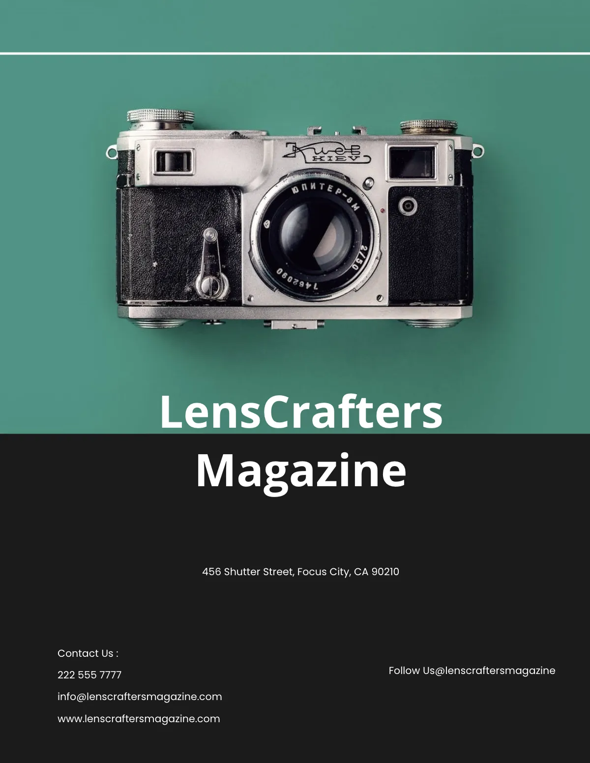 Free Blank Photography Magazine Template to Edit Online