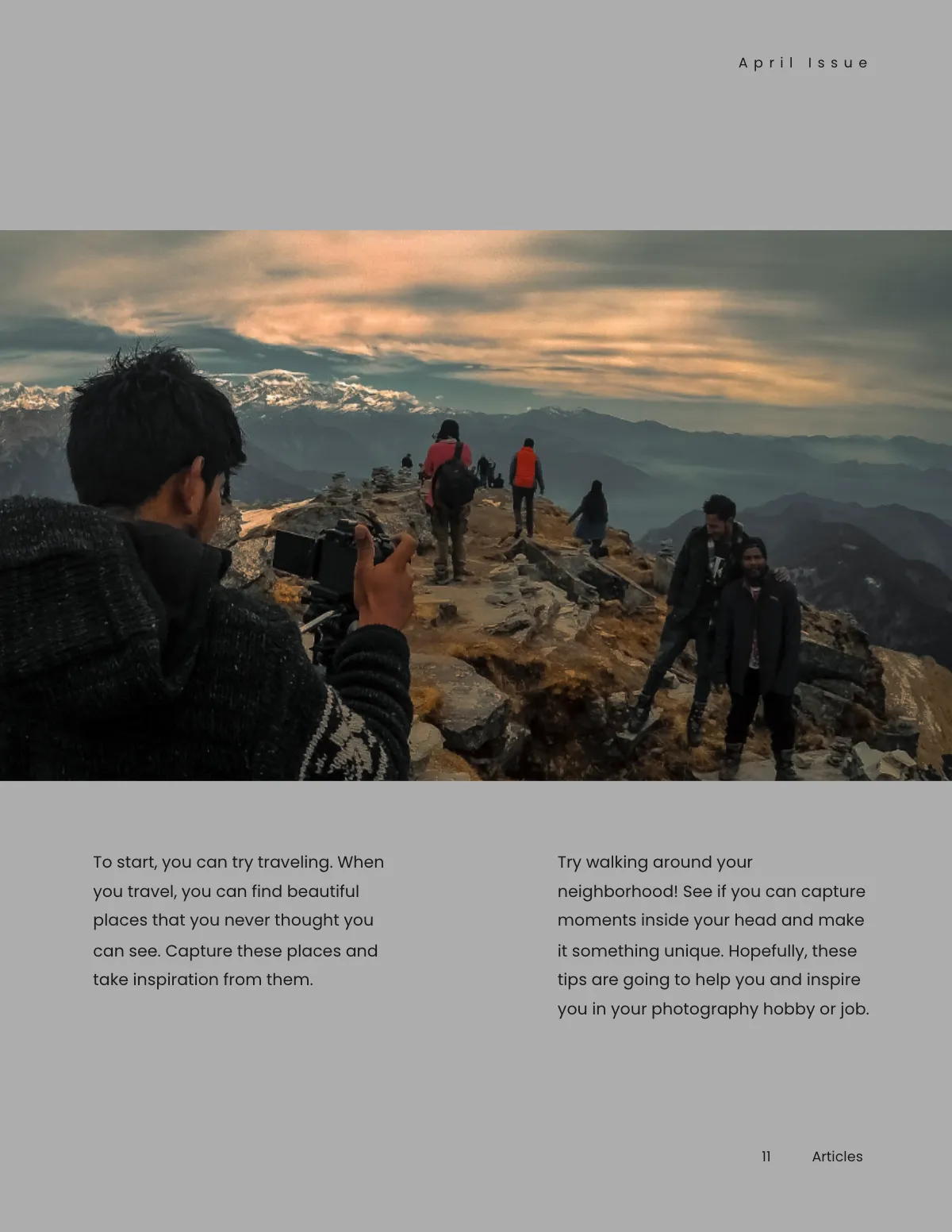 Free Blank Photography Magazine Template to Edit Online