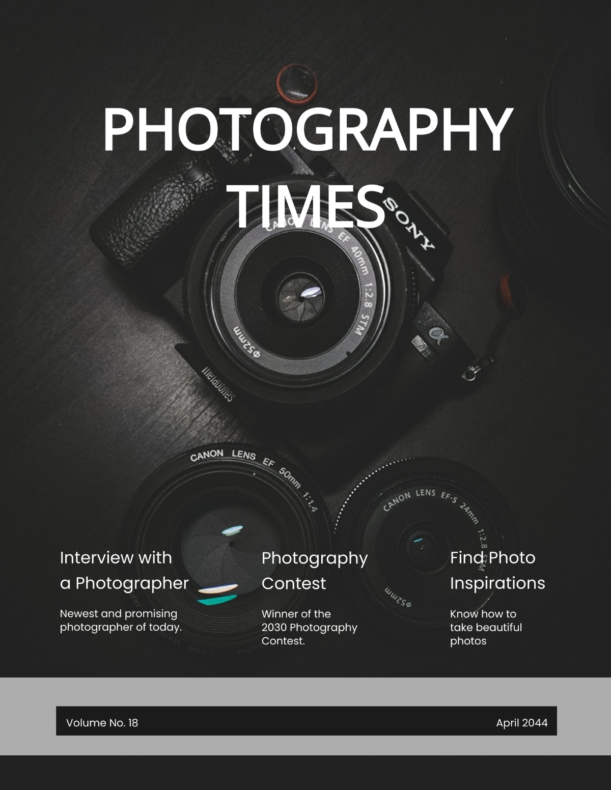 Blank Photography Magazine Template