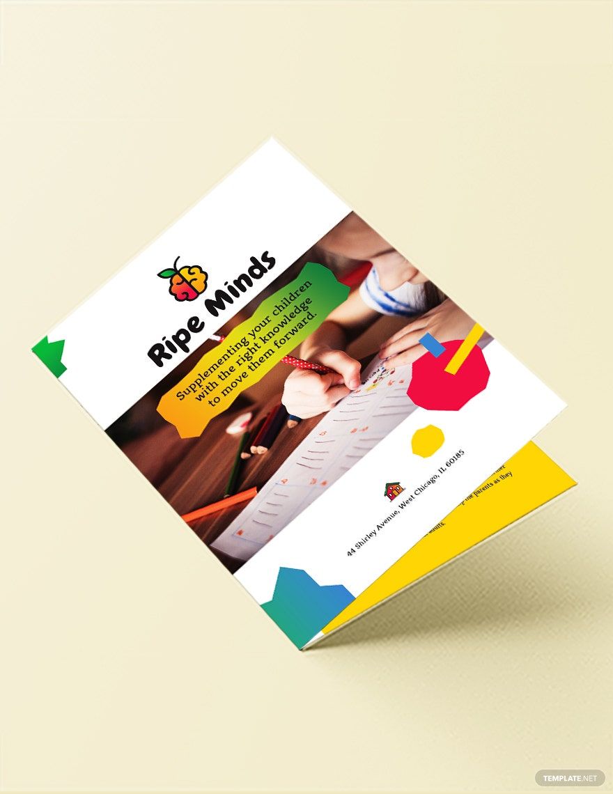 Daycare Bi-Fold Brochure Template in Word, Google Docs, Illustrator, PSD, Apple Pages, Publisher, InDesign