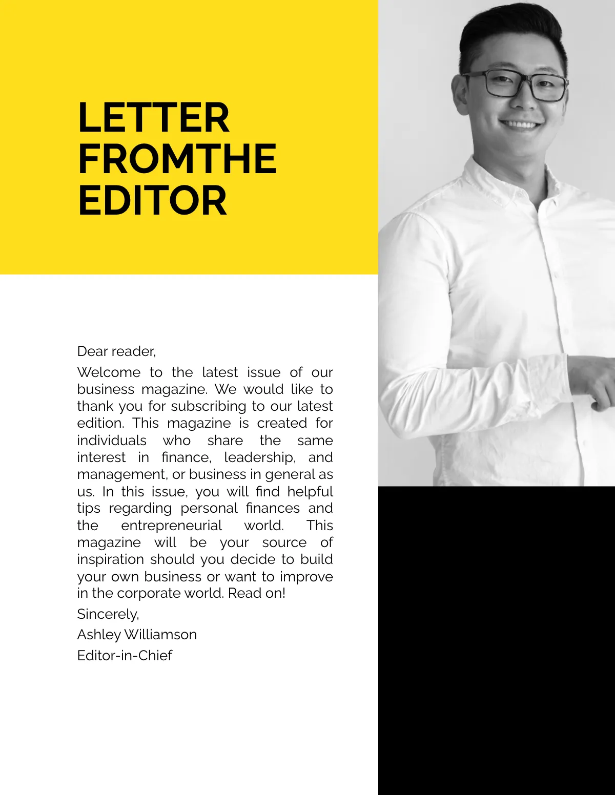 Free Blank Business Magazine Template to Edit Online