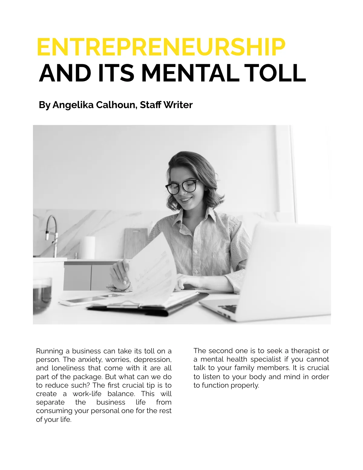 Free Blank Business Magazine Template to Edit Online