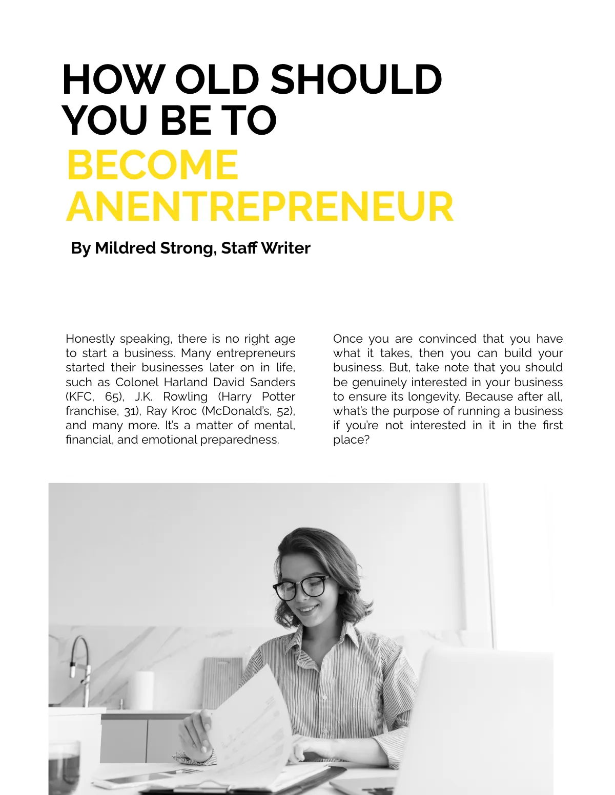 Free Blank Business Magazine Template to Edit Online