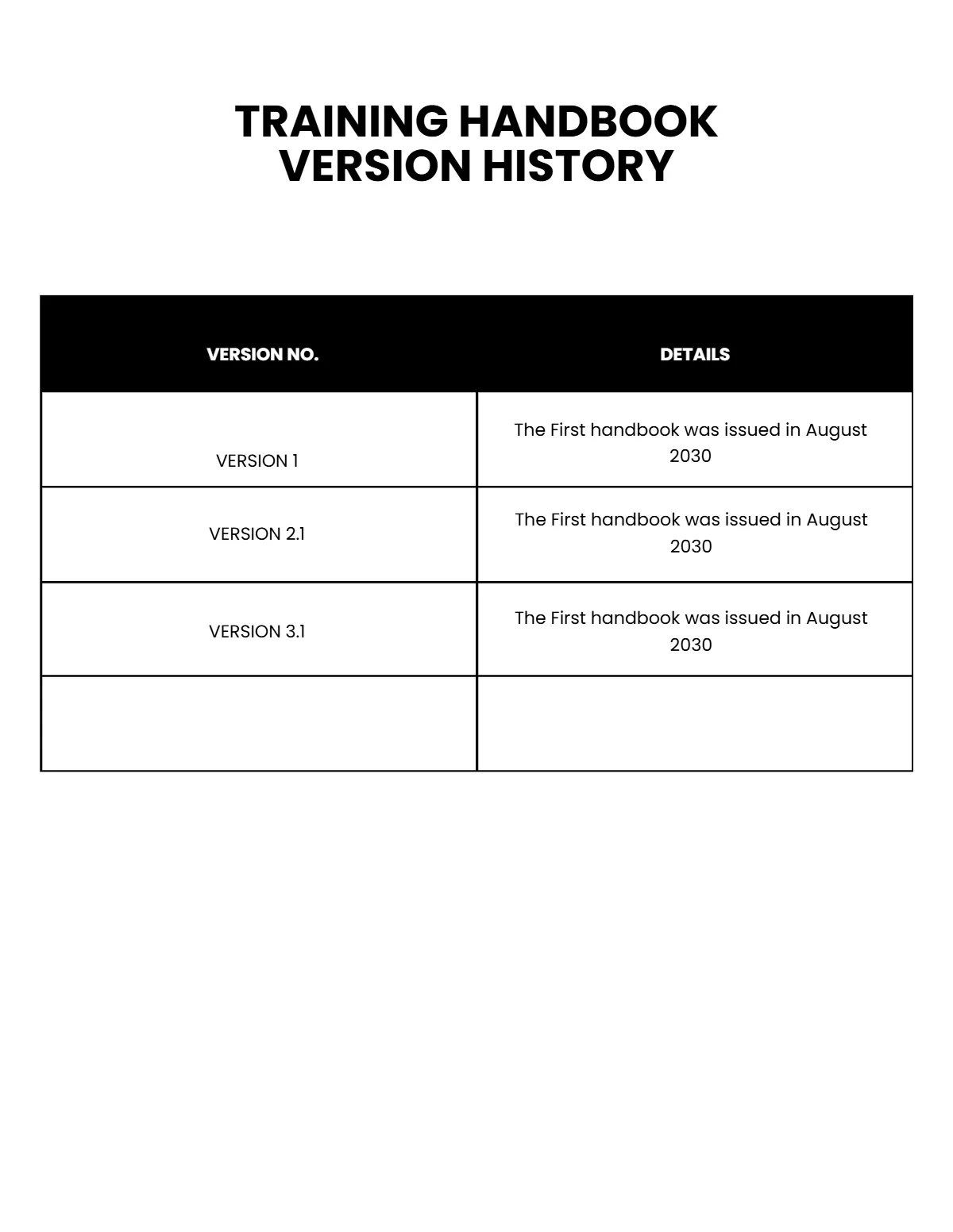 Free Training Handbook Template to Edit Online