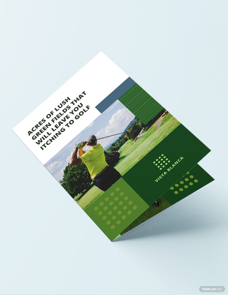 Golf Course Bi-Fold Brochure Template in Word, Google Docs, Illustrator, PSD, Apple Pages, Publisher, InDesign