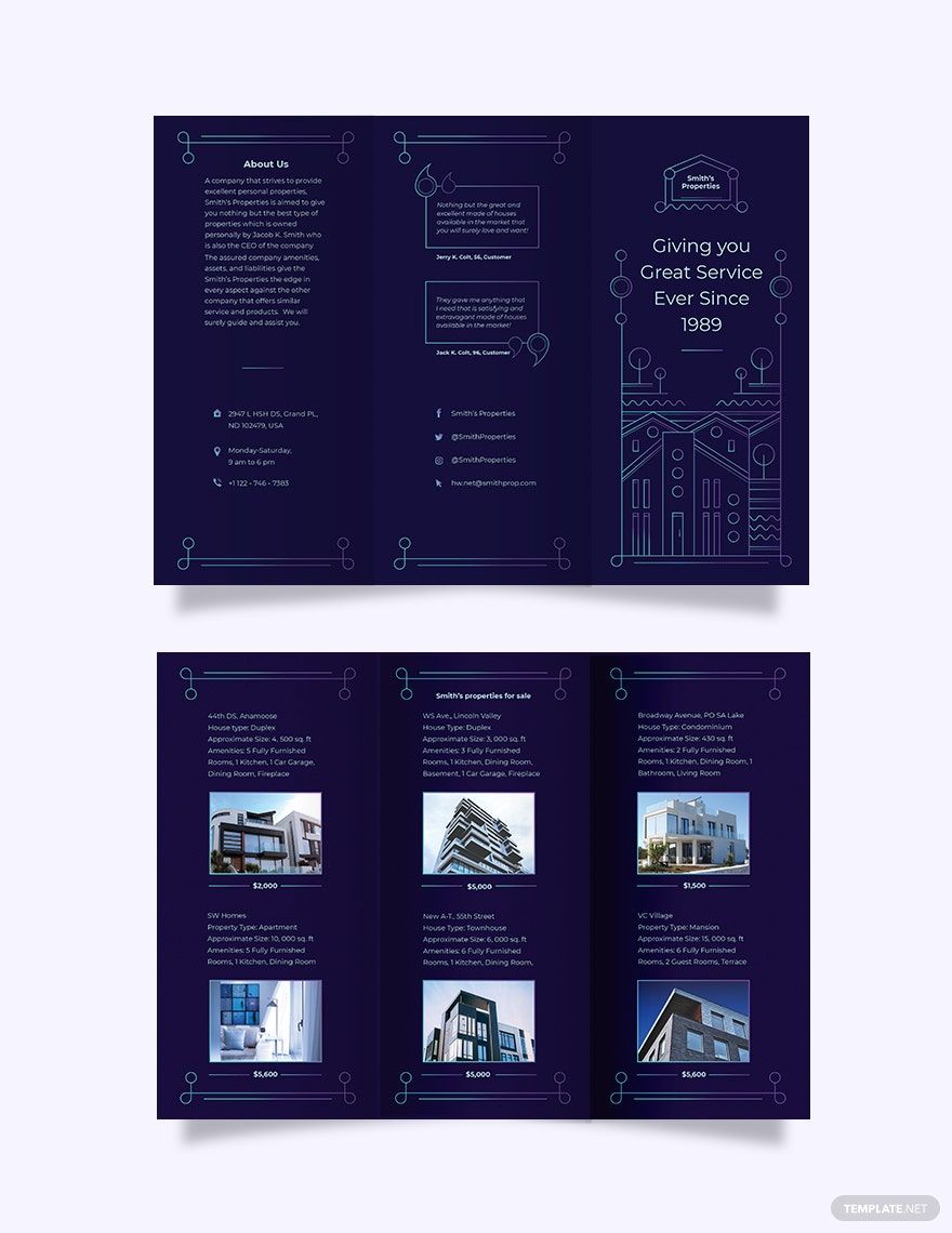 For Sale by Owner Tri-Fold Brochure Template in Word, Google Docs, Illustrator, PSD, Apple Pages, Publisher, InDesign