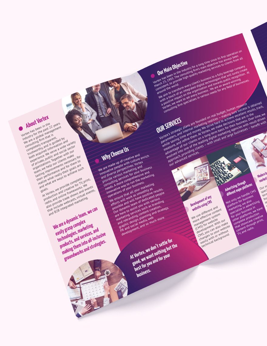 Consulting Services Bi-Fold Brochure Template