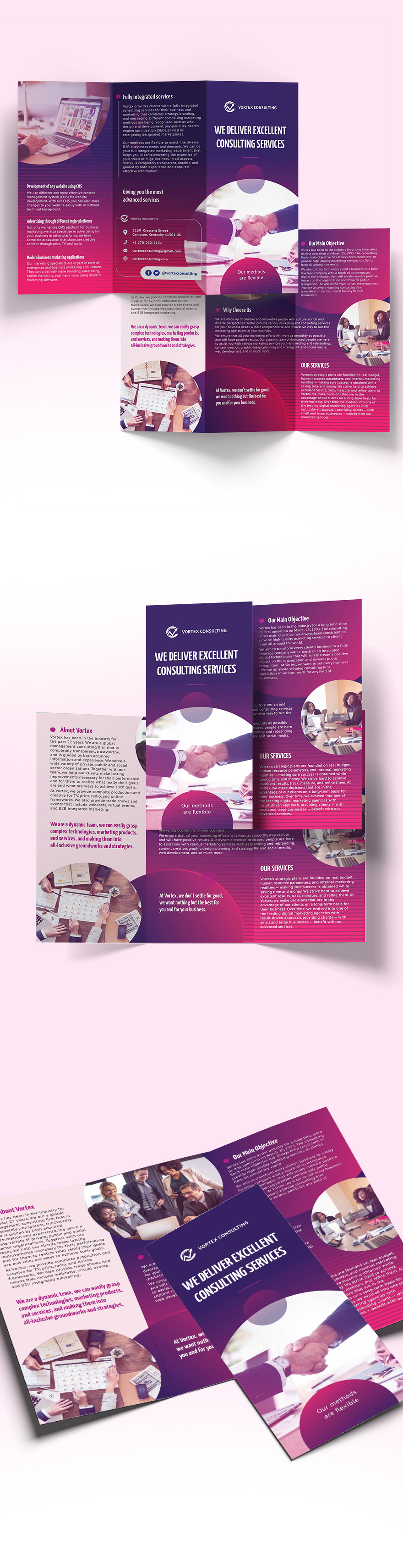 Consulting Services Tri-Fold Brochure Template